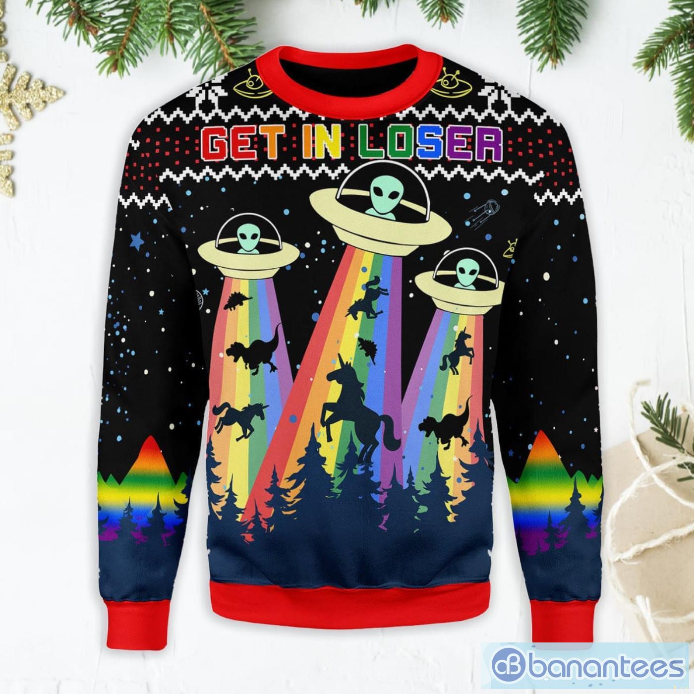 LGBT Alien Ugly Christmas Sweater Product Photo 1