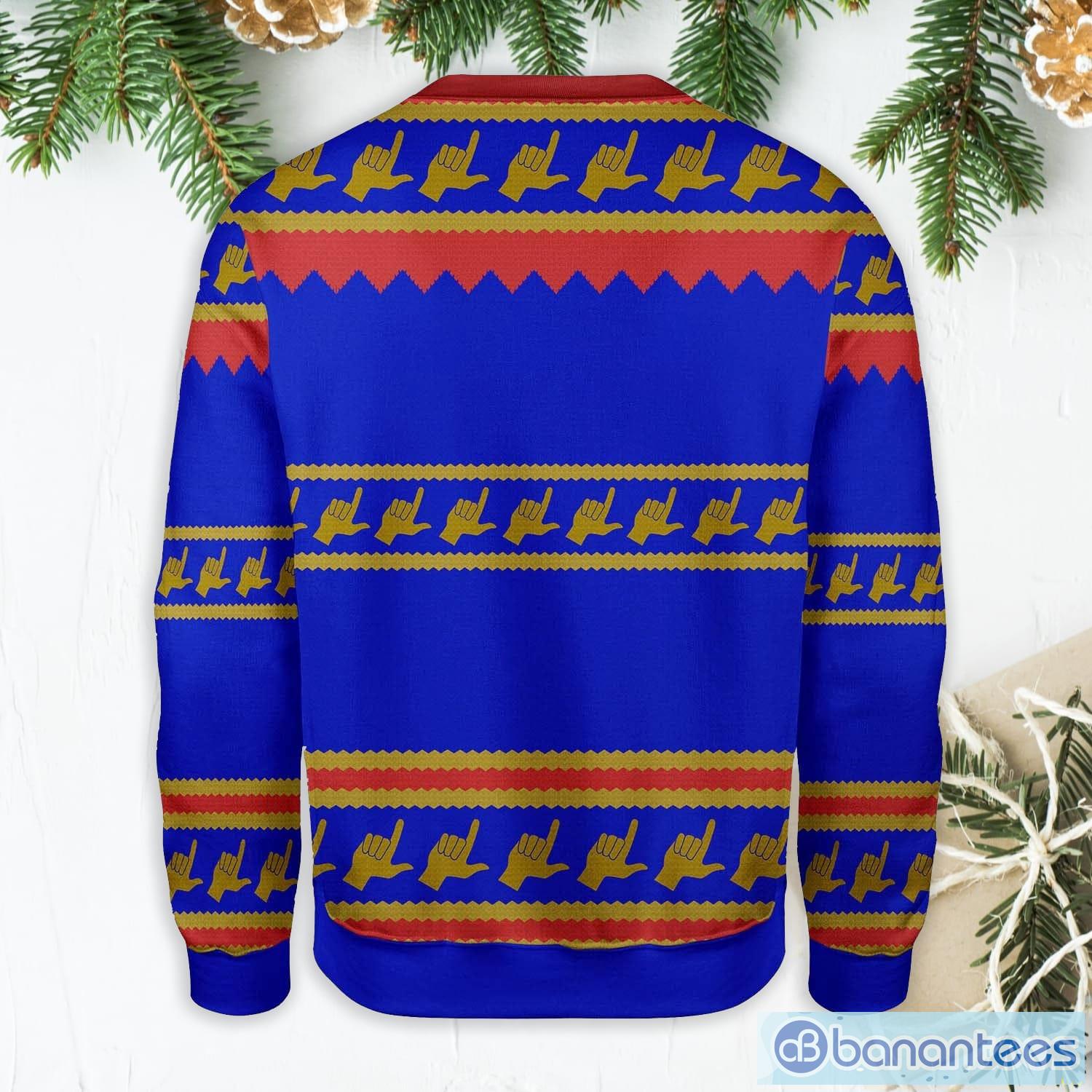 loser hand sign ugly christmas sweater 1 image Loser Hand Sign Ugly Christmas Sweater Product Photo 2