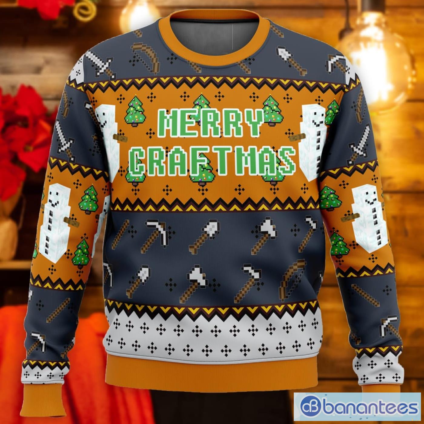 Minecraft ugly store christmas sweater