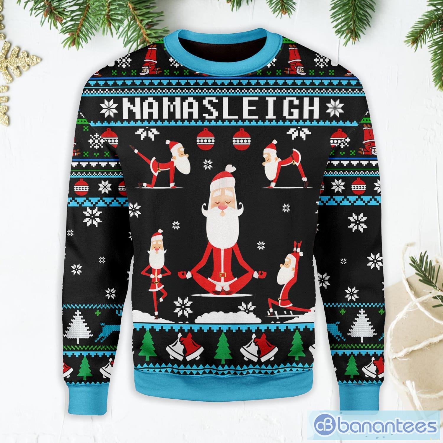 Namasleigh Santa Ugly Christmas Sweater Product Photo 1