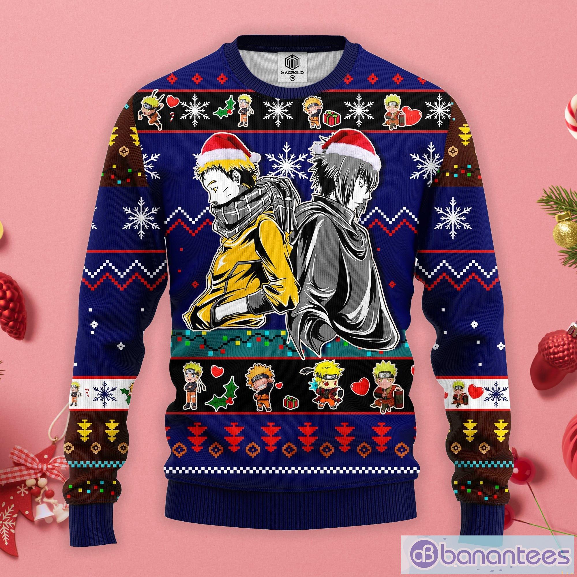 Naruto Sasuke Cute Gift Ugly Christmas Sweater Product Photo 1
