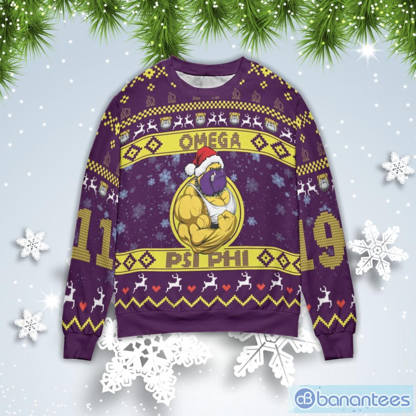 Omega Psi Phi Christmas Gift Ugly Christmas Sweater Banantees