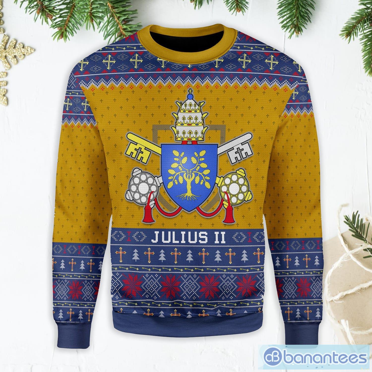 Pope Julius II Ugly Christmas Sweater Product Photo 1 Pope Julius II Ugly Christmas Sweater Product Photo 1