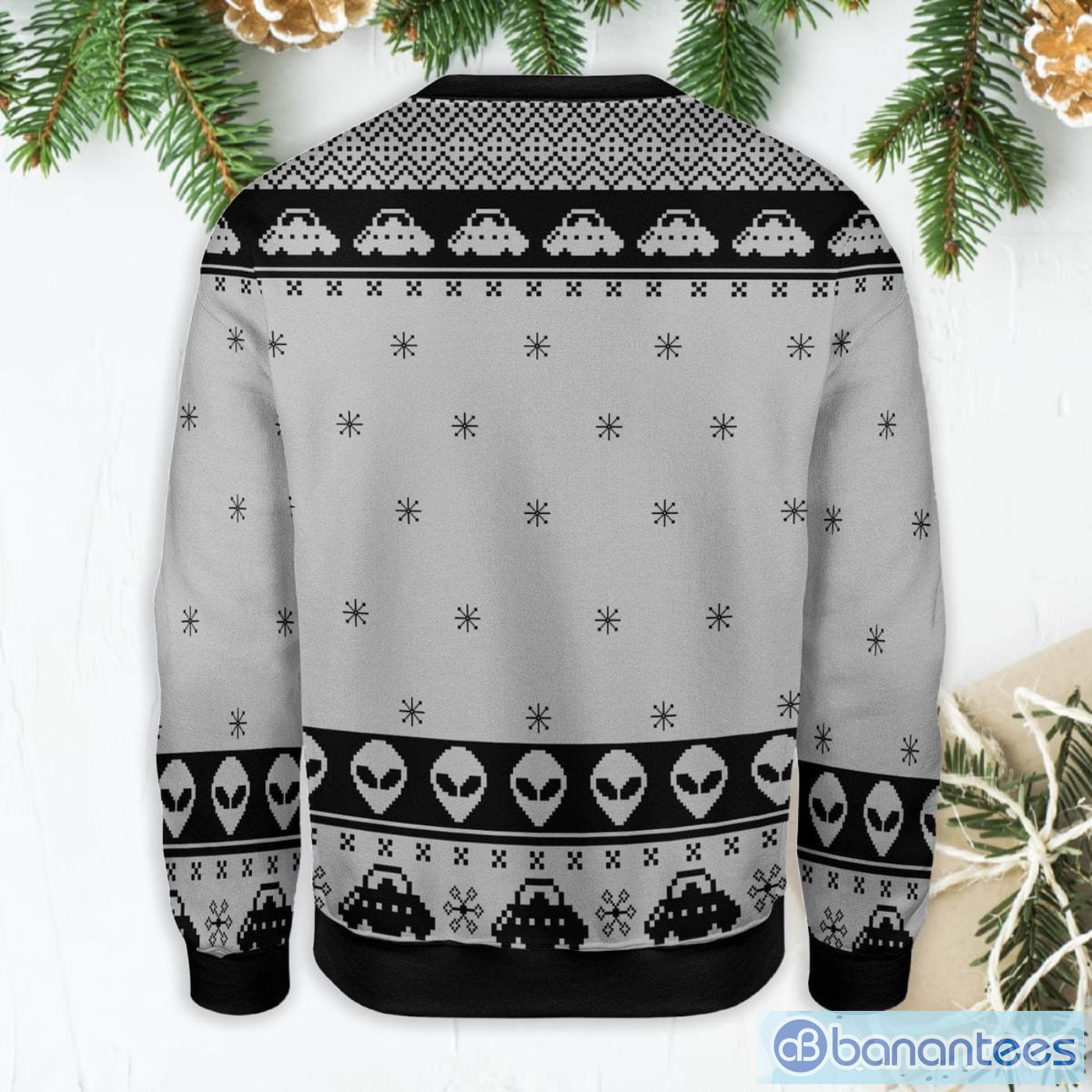 pyramid ufo ancient aliens ugly christmas sweater 1 image Pyramid UFO Ancient Aliens Ugly Christmas Sweater Product Photo 2
