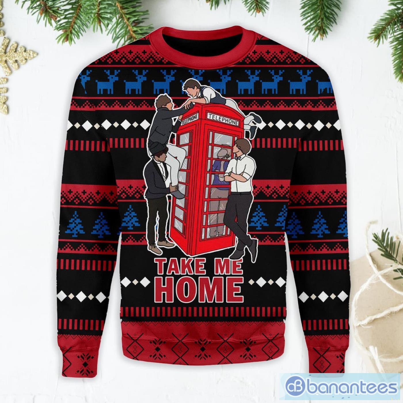 Baltimore Ravens Christmas Big Reindeer Pattern Christmas Gift 3D Ugly  Christmas Sweater - Banantees