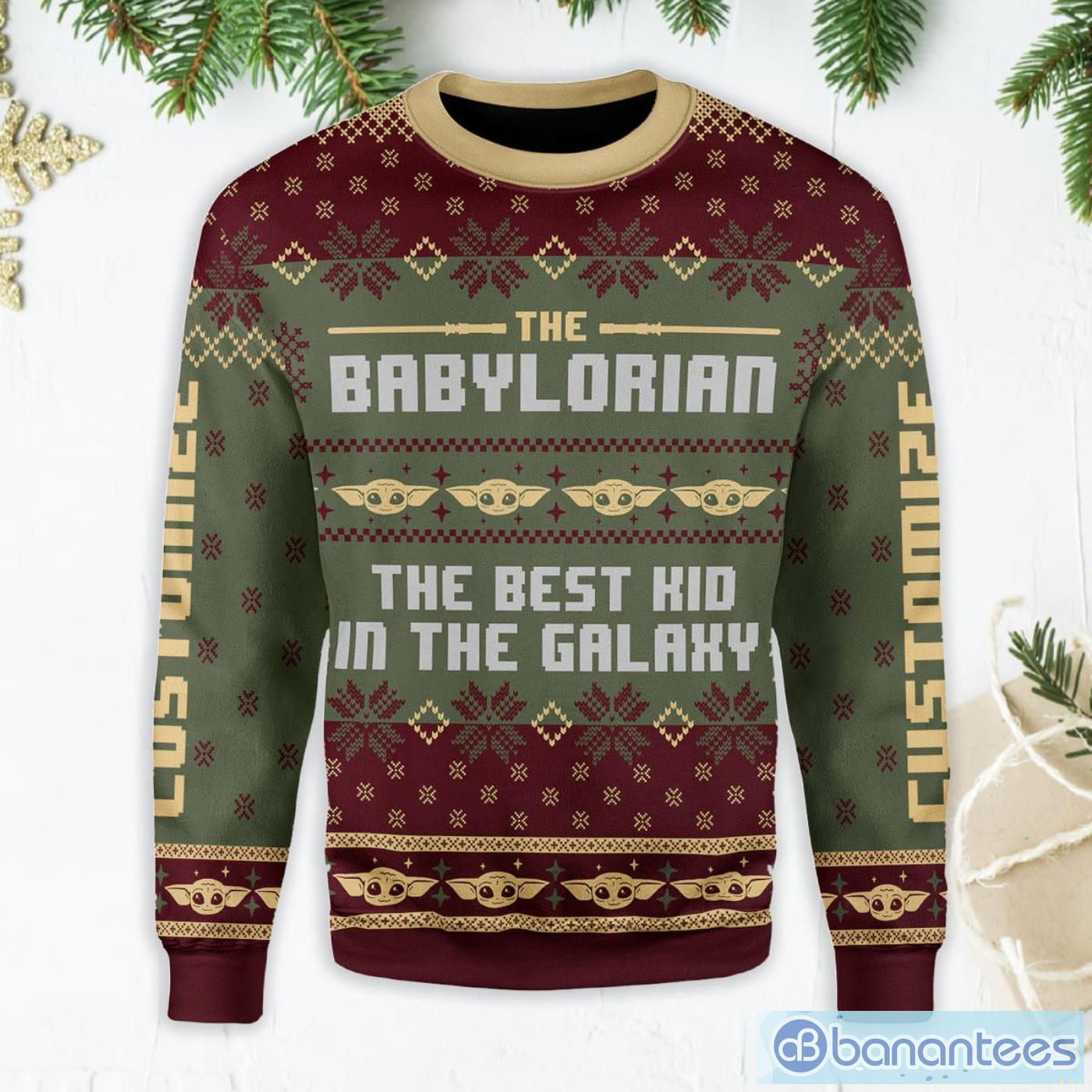 The Babylorian Custome Name Ugly Christmas Sweater Product Photo 1 The Babylorian Custome Name Ugly Christmas Sweater Product Photo 1