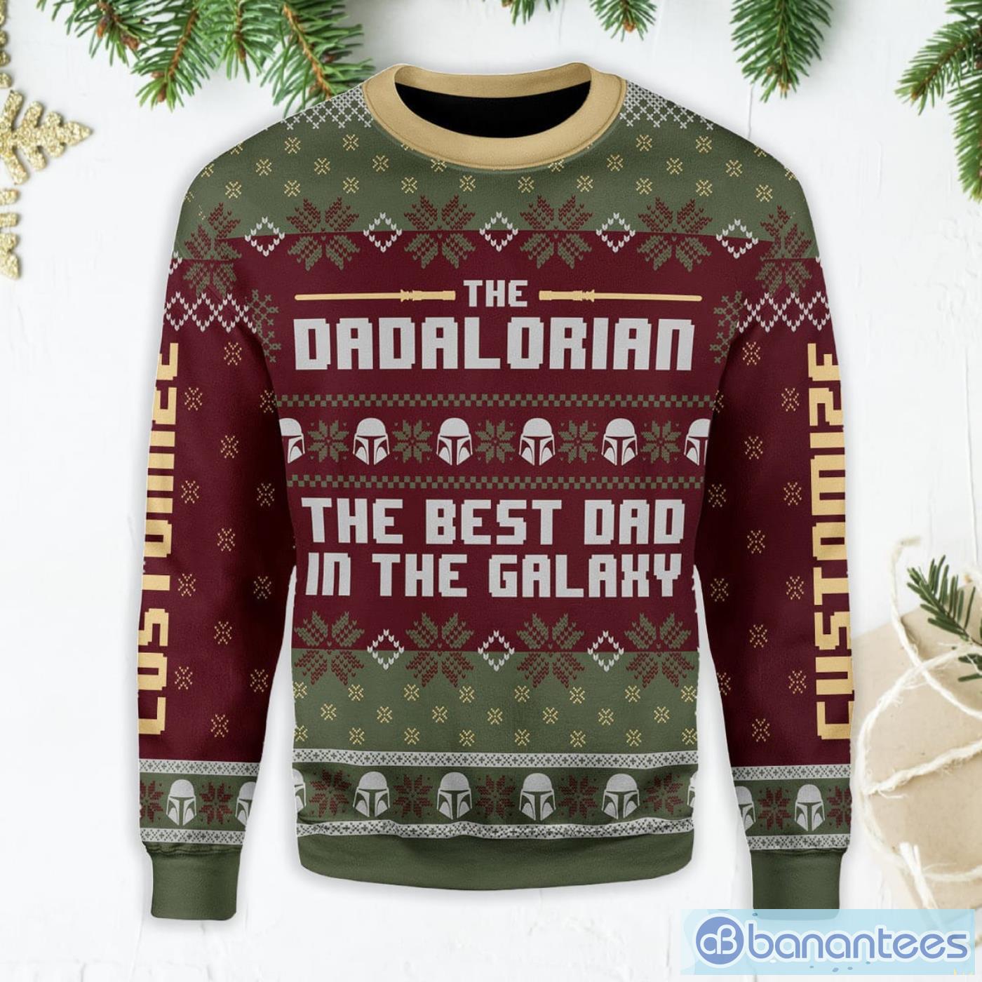 The Dadalorian Custome Name Ugly Christmas Sweater Product Photo 1
