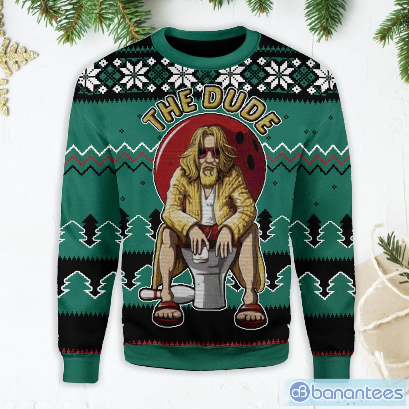 The Dude Ugly Christmas Sweater Product Photo 1