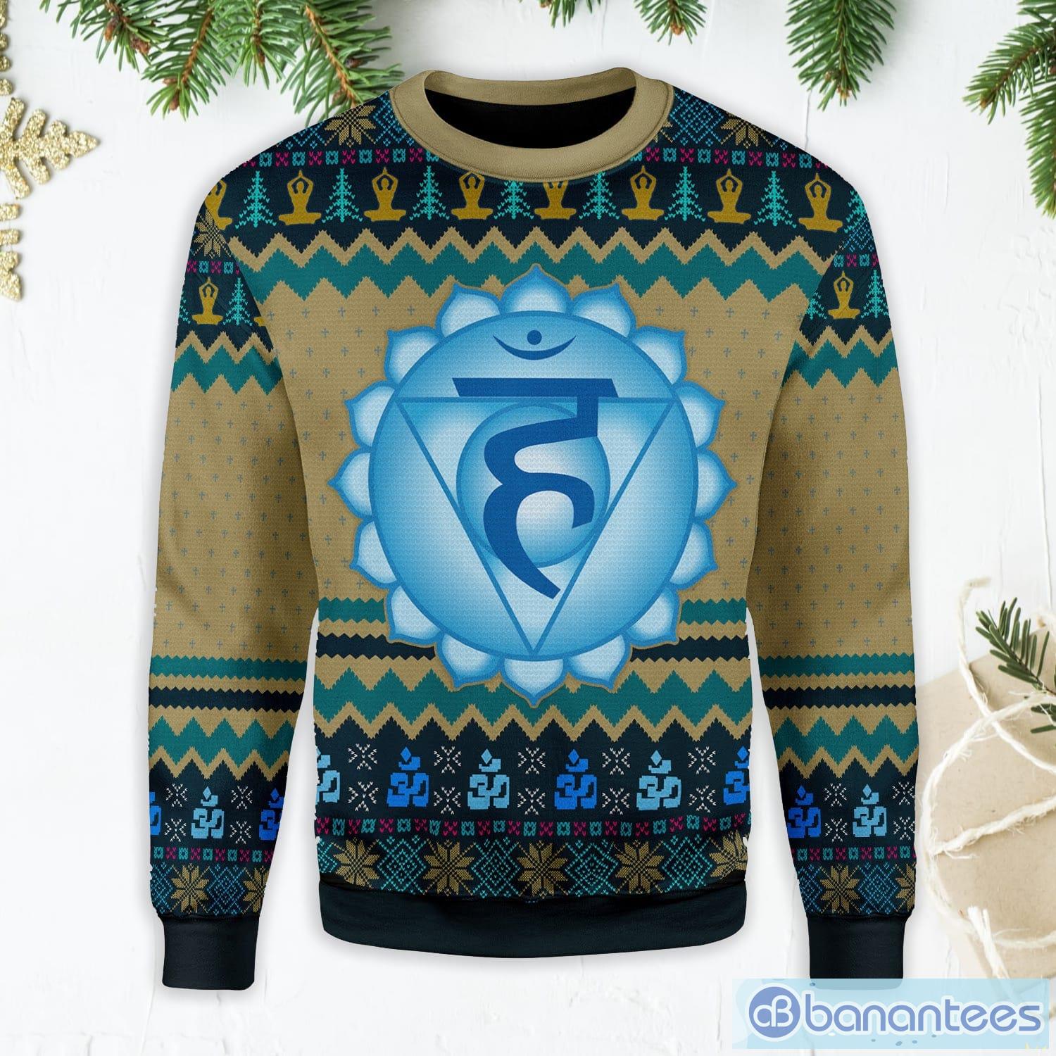 Throat Chakra Ugly Christmas Sweater Product Photo 1