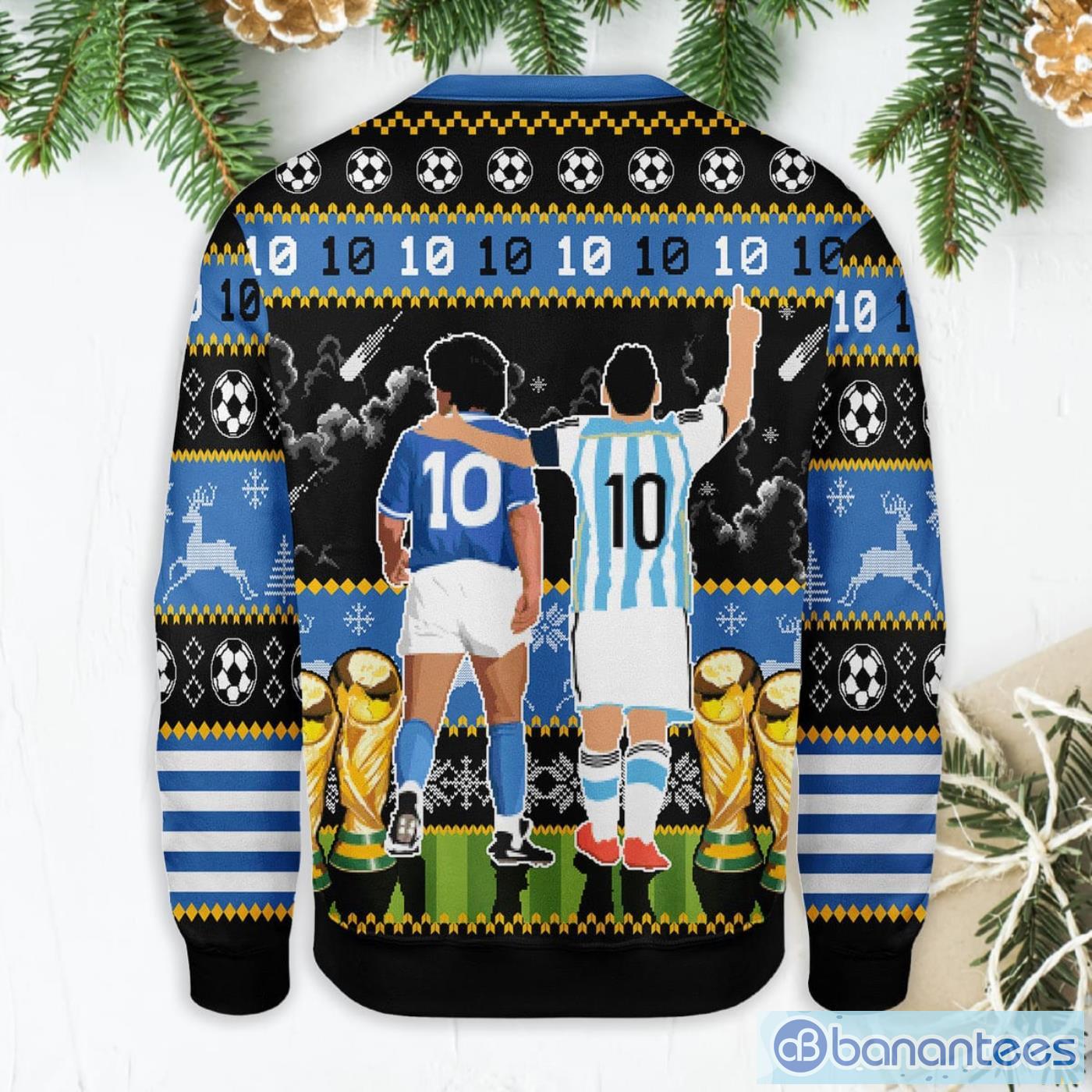 Two Football Legends Ugly Christmas Sweater Product Photo 2