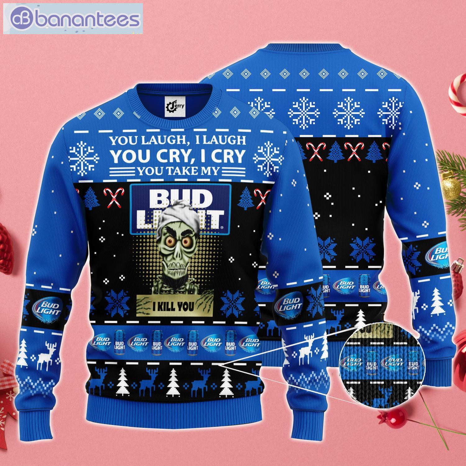 Achmed You Laugh I Laugh You Cry I Cry You Take My Bud Light I Kill You Ugly Christmas Sweater Product Photo 1