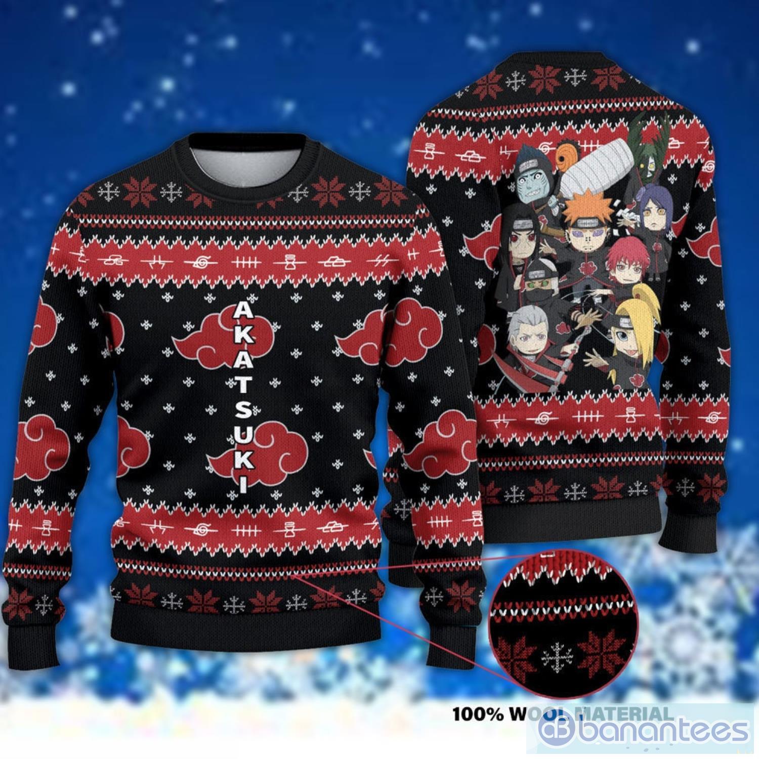 Akatsuki Ugly Christmas Sweater Anime Fans Product Photo 1