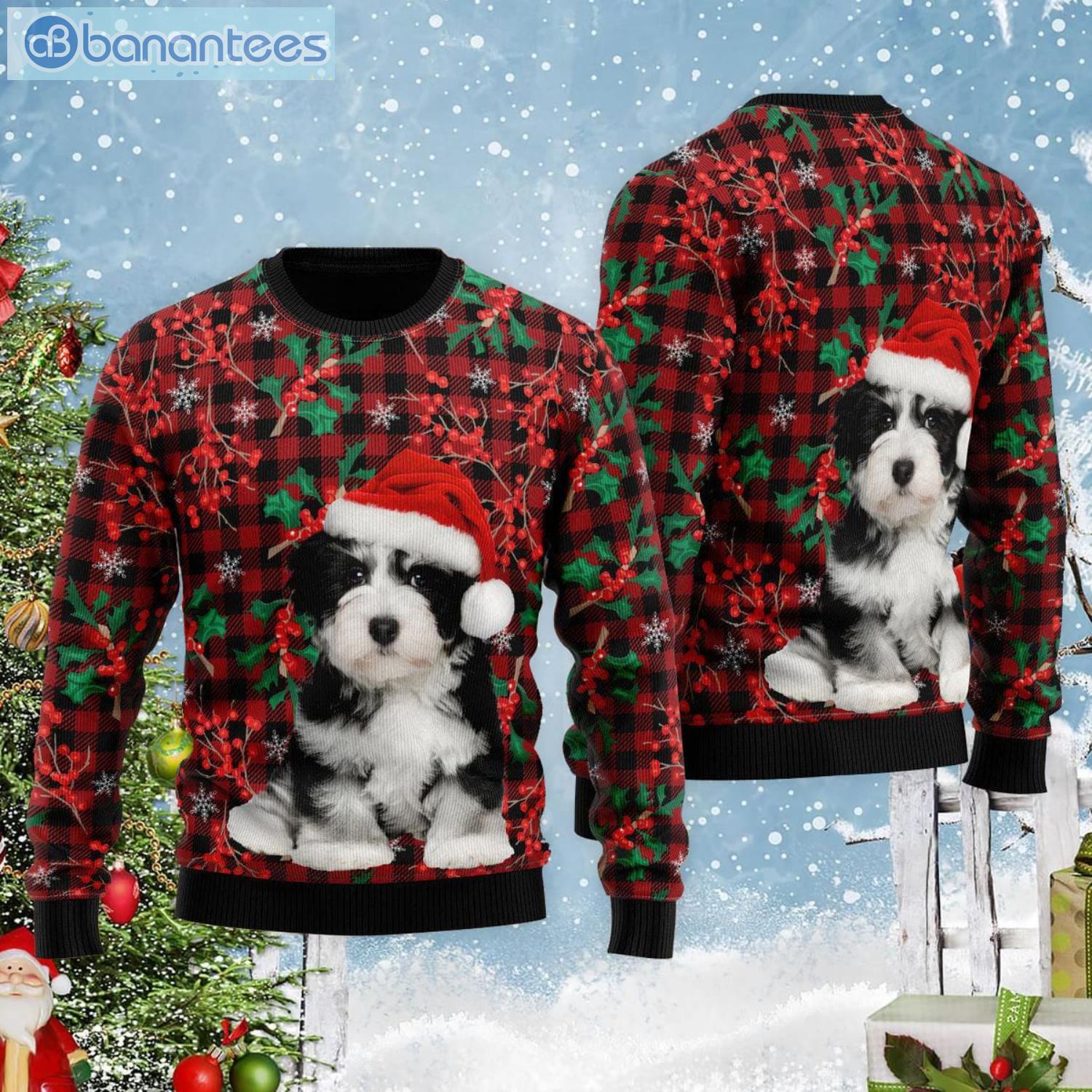 All I Want For Christmas Is A Bichon Havanese Dog Pattern Ugly Christmas Sweater Product Photo 2