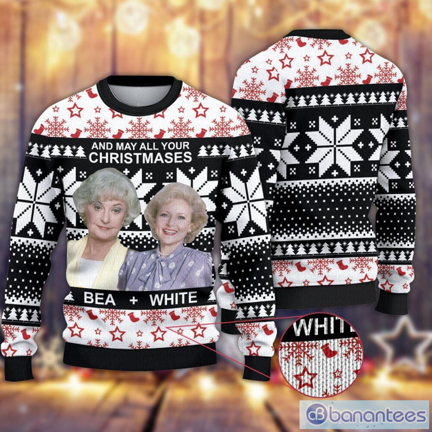 And My All Your Christmas Bea And White Christmas Ugly Christmas Sweater Product Photo 1