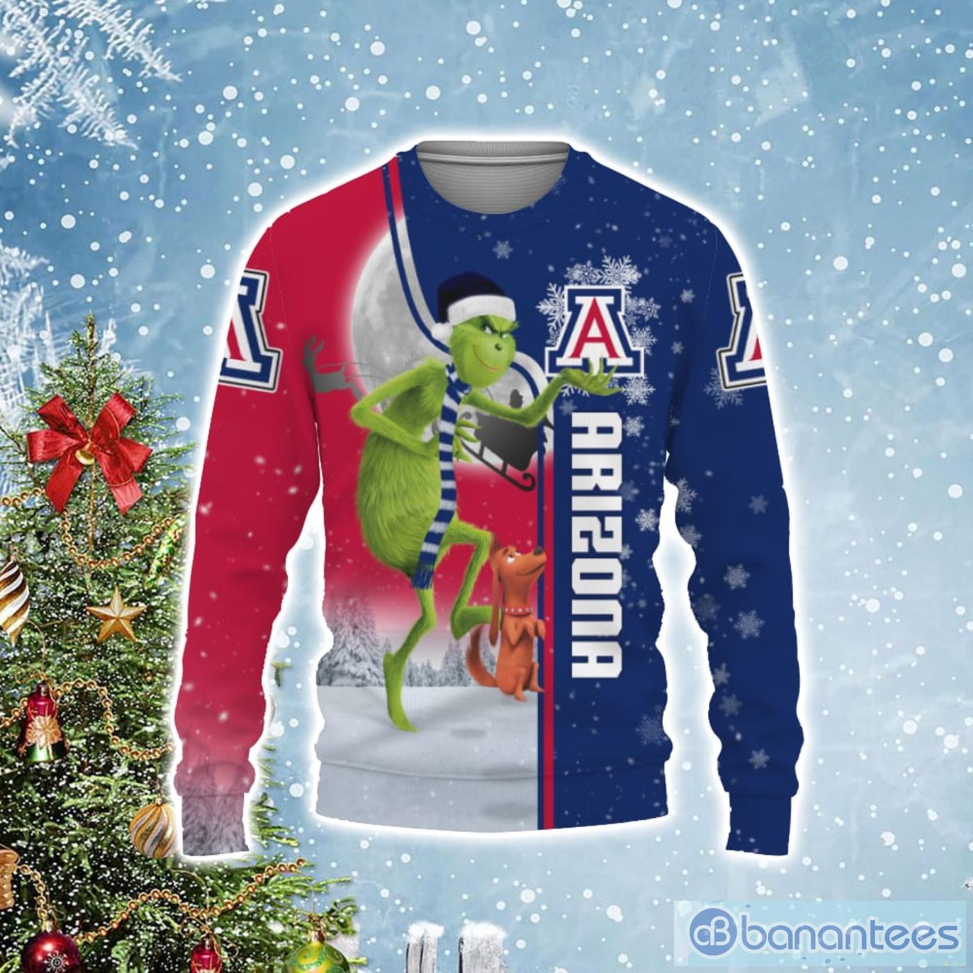 Arizona Wildcats Funny Grinch Ugly Christmas Sweater Product Photo 1