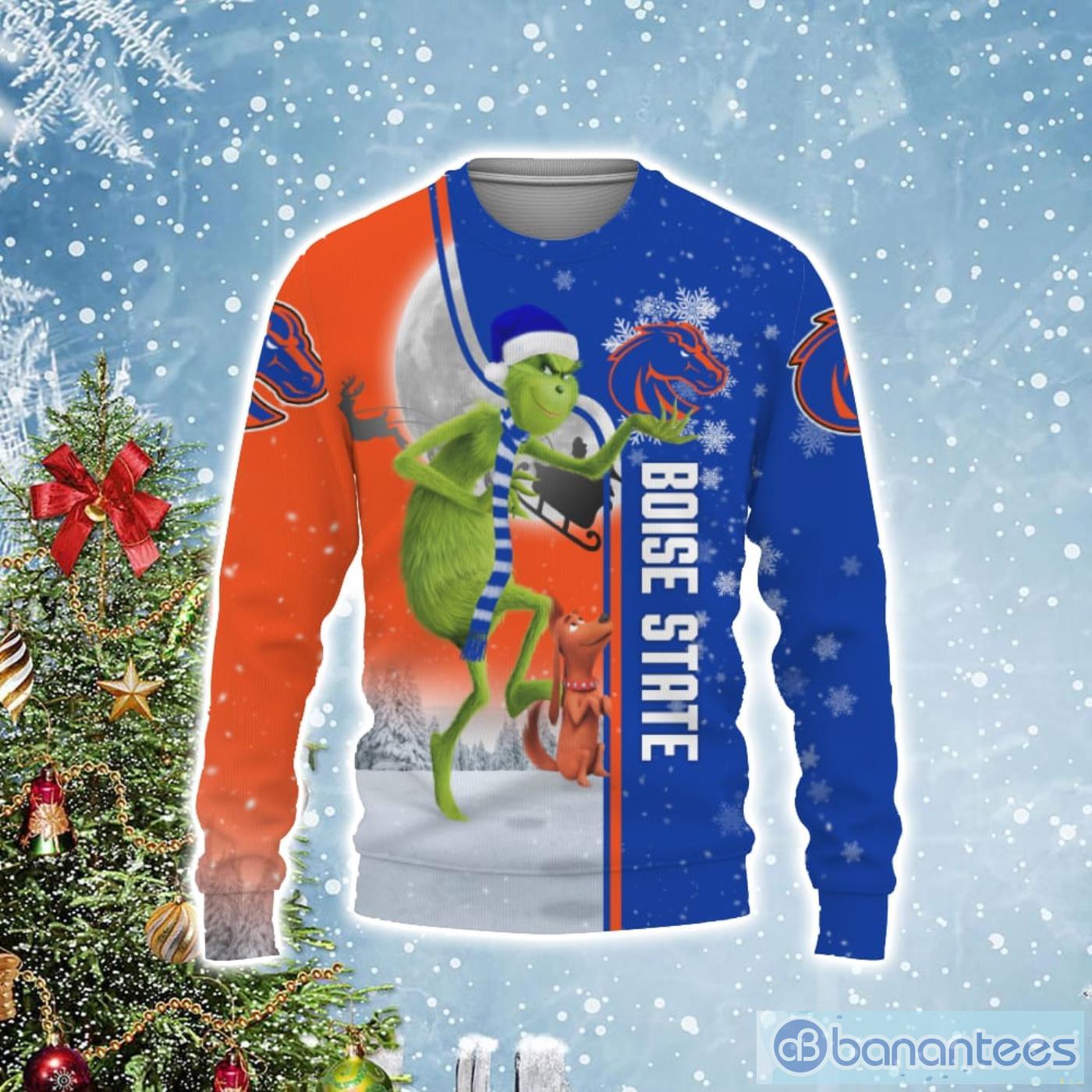 Denver Broncos Christmas Grinch Ugly Sweater For Men Women - Banantees