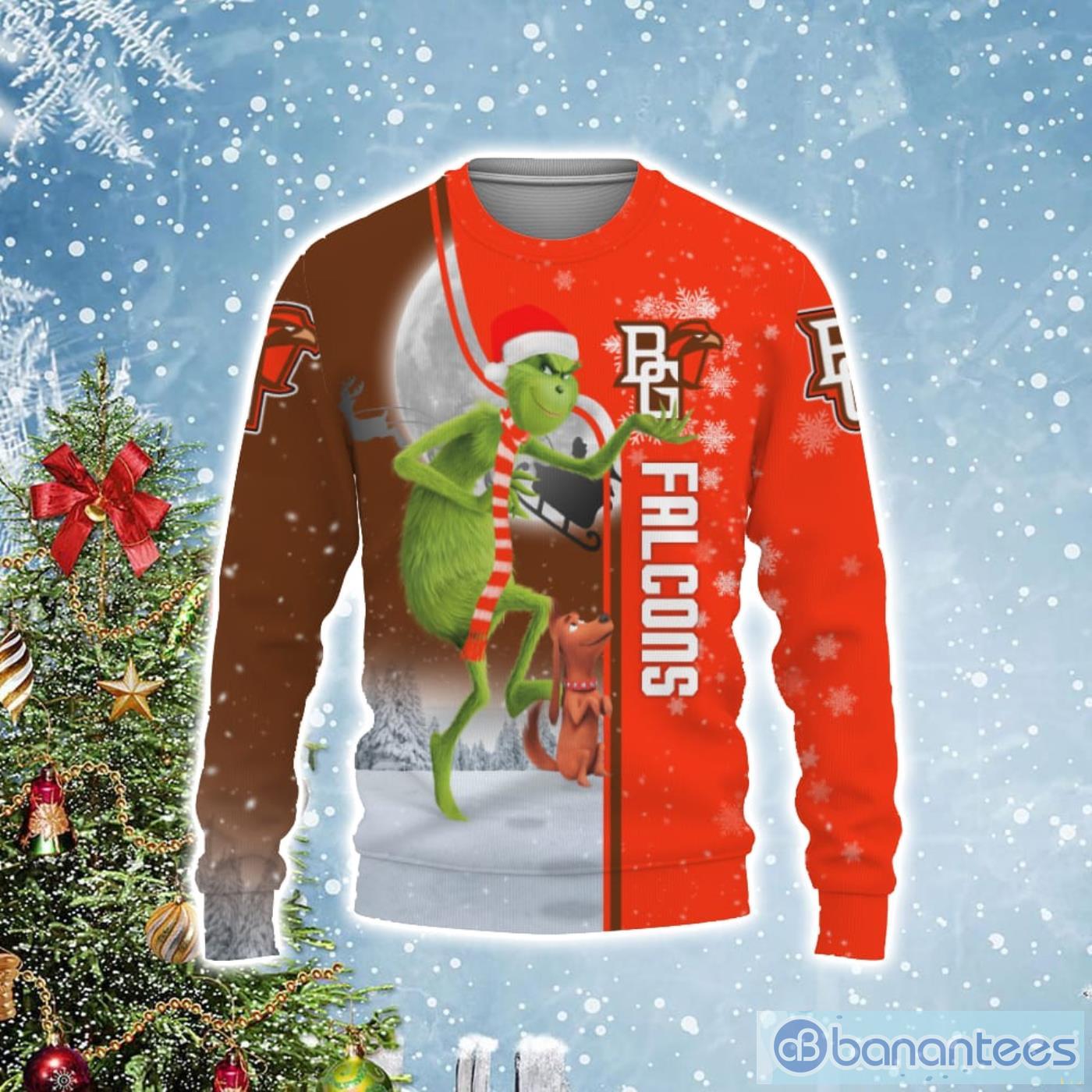 Bowling Green Falcons Funny Grinch Ugly Christmas Sweater Product Photo 1