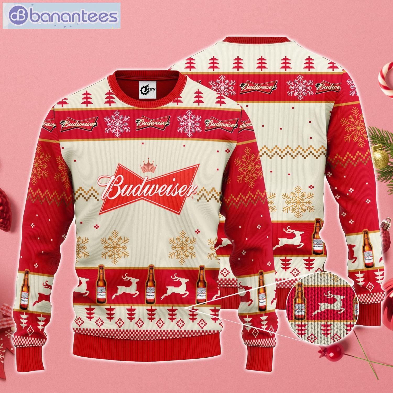Budweiser Lover Ugly Christmas Sweater Product Photo 1