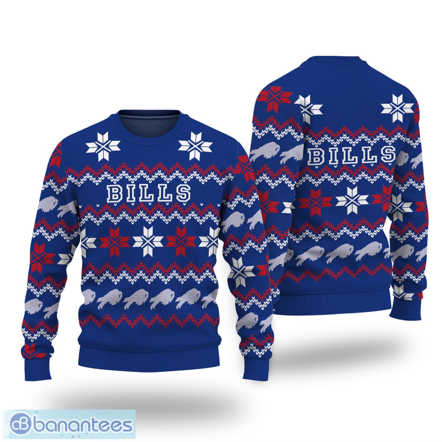 Buffalo Bills Wool Knitting Christmas Ugly Sweater Product Photo 1