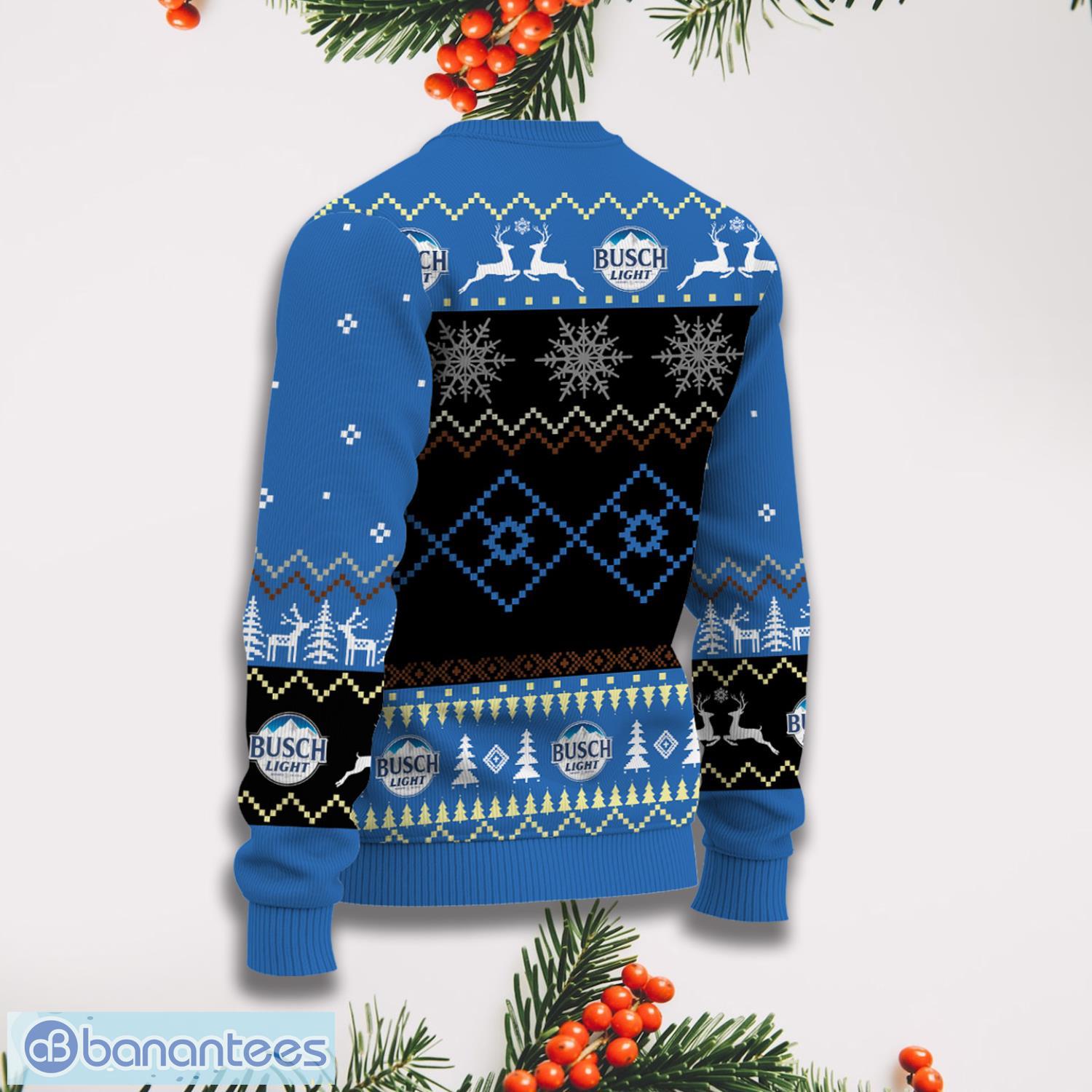 Busch Light Beer Christmas Tree Ugly Sweater Product Photo 2