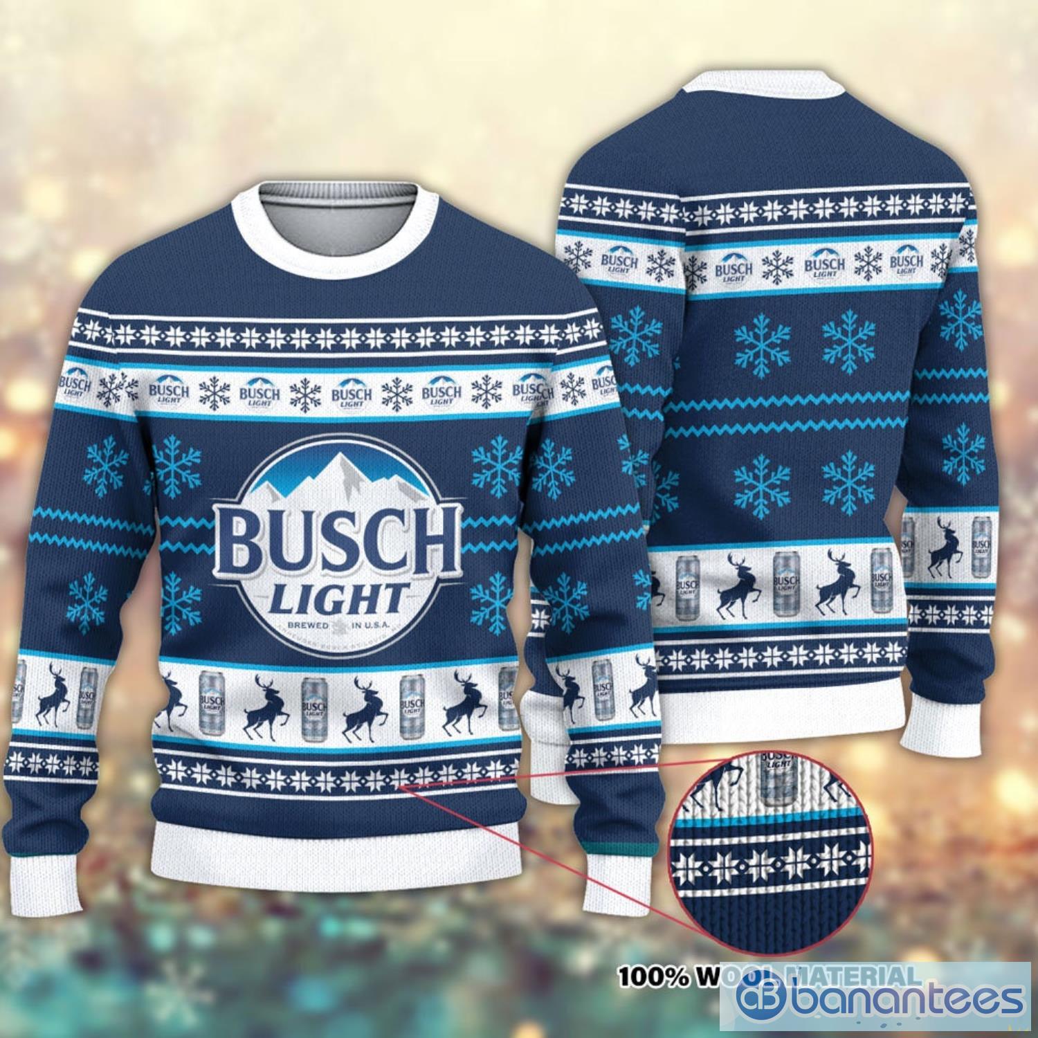 Busch Light Ugly Christmas Sweater Ugly Christmas Sweater Product Photo 1