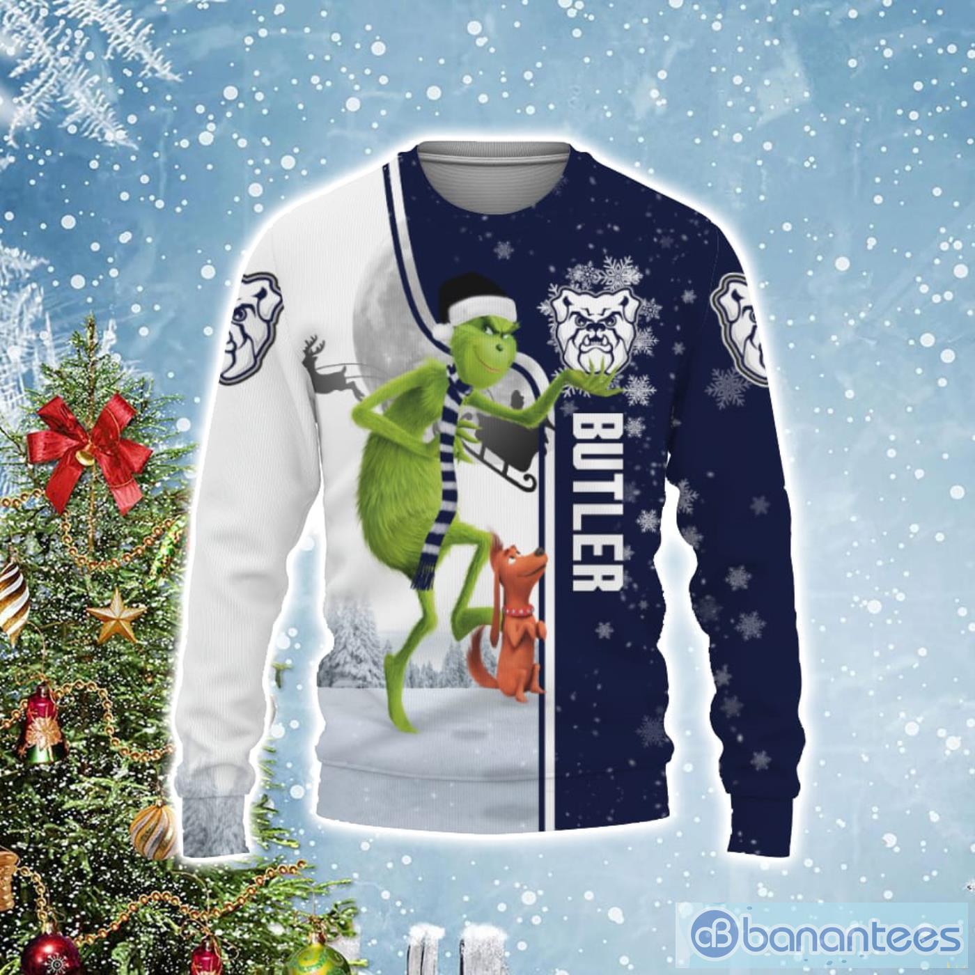 Carolina Panthers Funny Grinch Ugly Christmas Sweater - Banantees