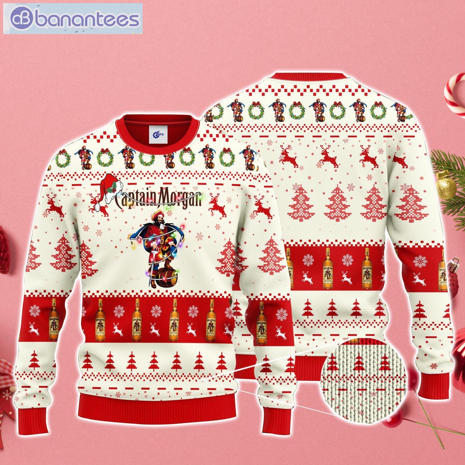 Captain Morgan Santa Hat Christmas Ugly Christmas Sweater Product Photo 1