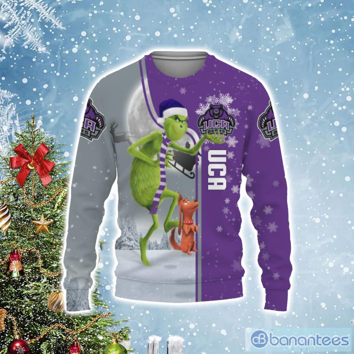 Central Arkansas Bears Funny Grinch Ugly Christmas Sweater Product Photo 1