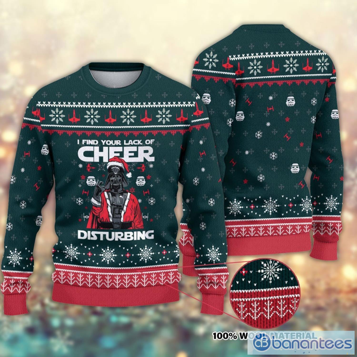 Cheer Disturbin Christmas Ugly Christmas Sweater Christmas Gifts Star Wars Gifts Product Photo 1