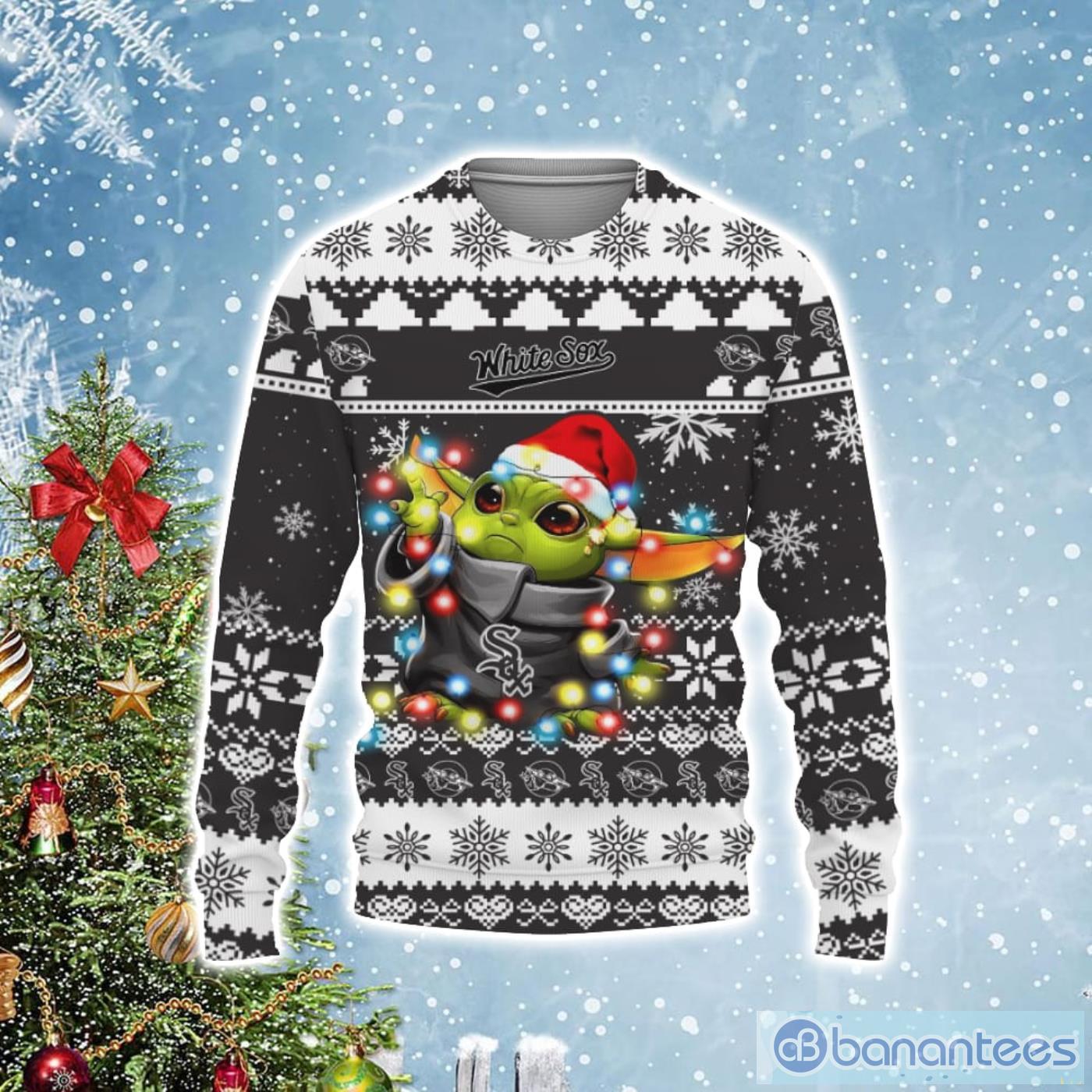 Chicago White Sox Baby Yoda Star Wars Ugly Christmas Sweater Product Photo 1