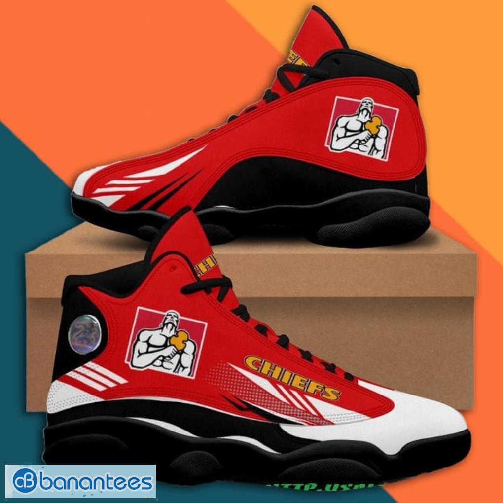 chiefs rugby team air jordan 13 sneaker shoes 1 image Chiefs Rugby Team Air Jordan 13 Sneaker Shoes Product Photo 2