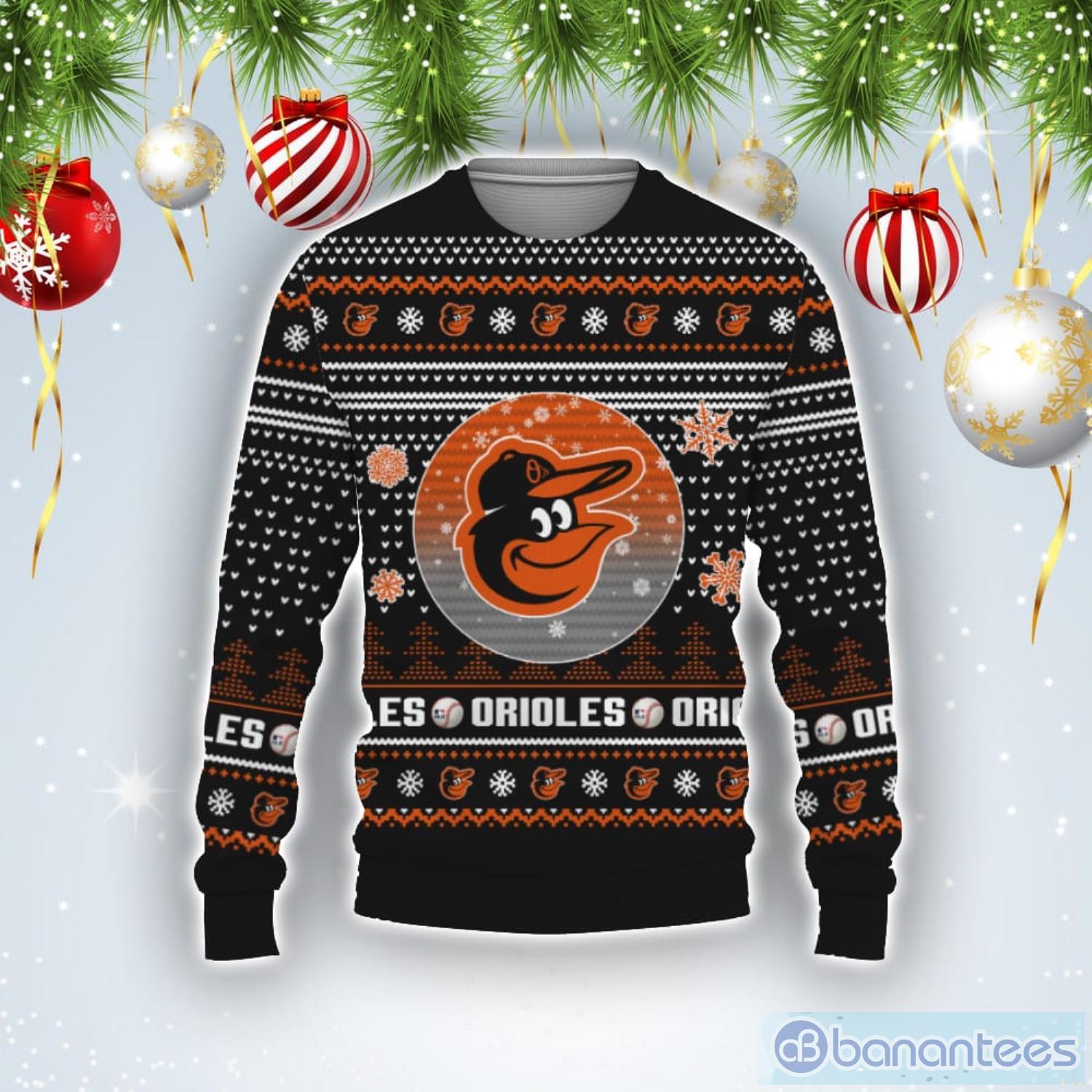 Christmas Gift Baseball American Baltimore Orioles Ugly Christmas Sweater Product Photo 1
