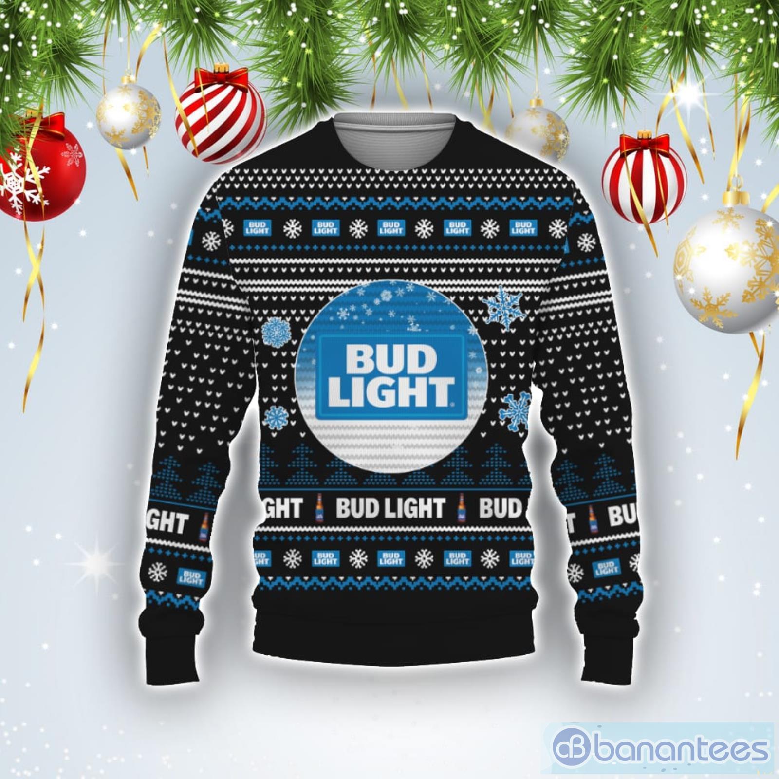 Christmas Gift Bud Light Beers Ugly Christmas Sweater Product Photo 1