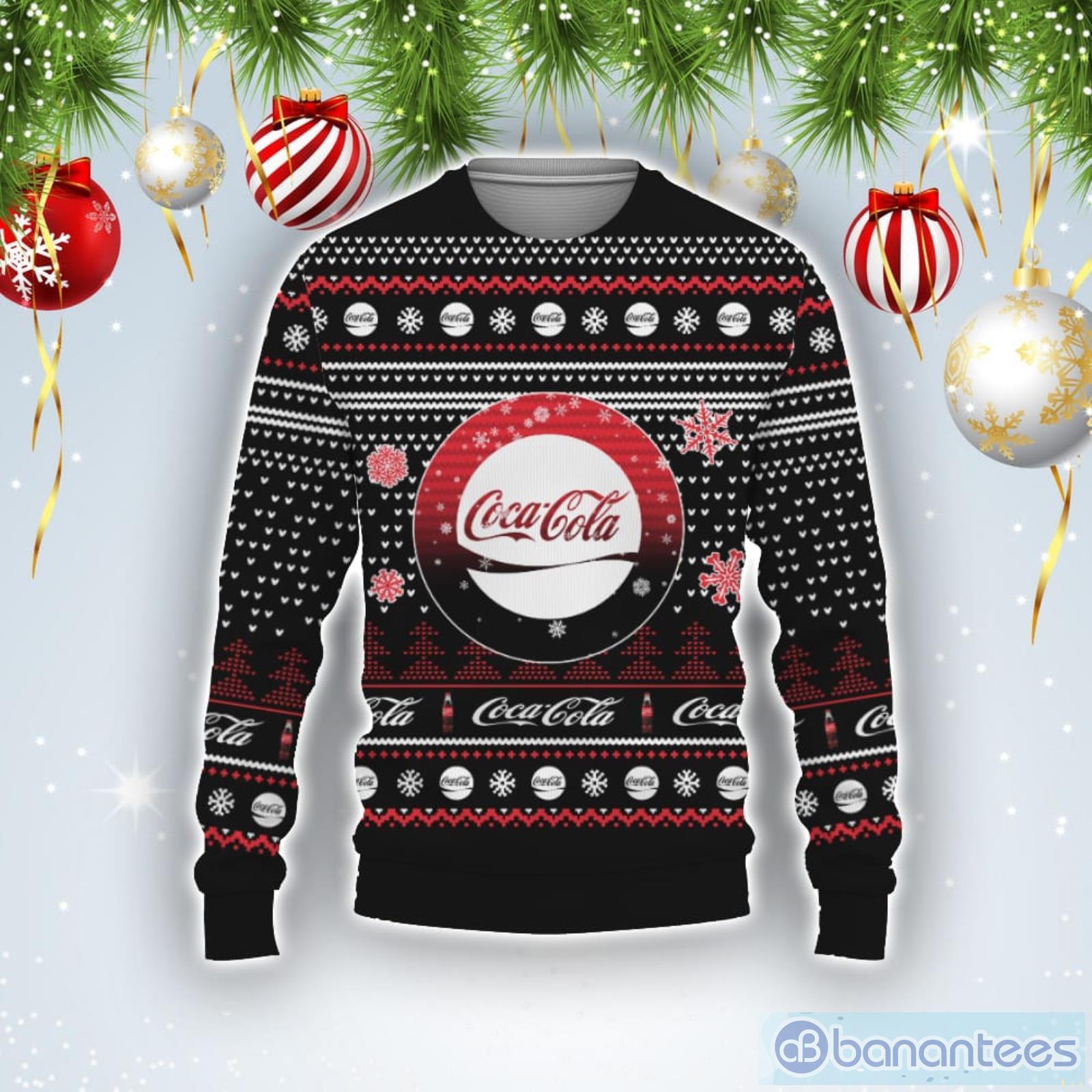Christmas Gift Coca Cola Soft Drink Ugly Christmas Sweater Product Photo 1