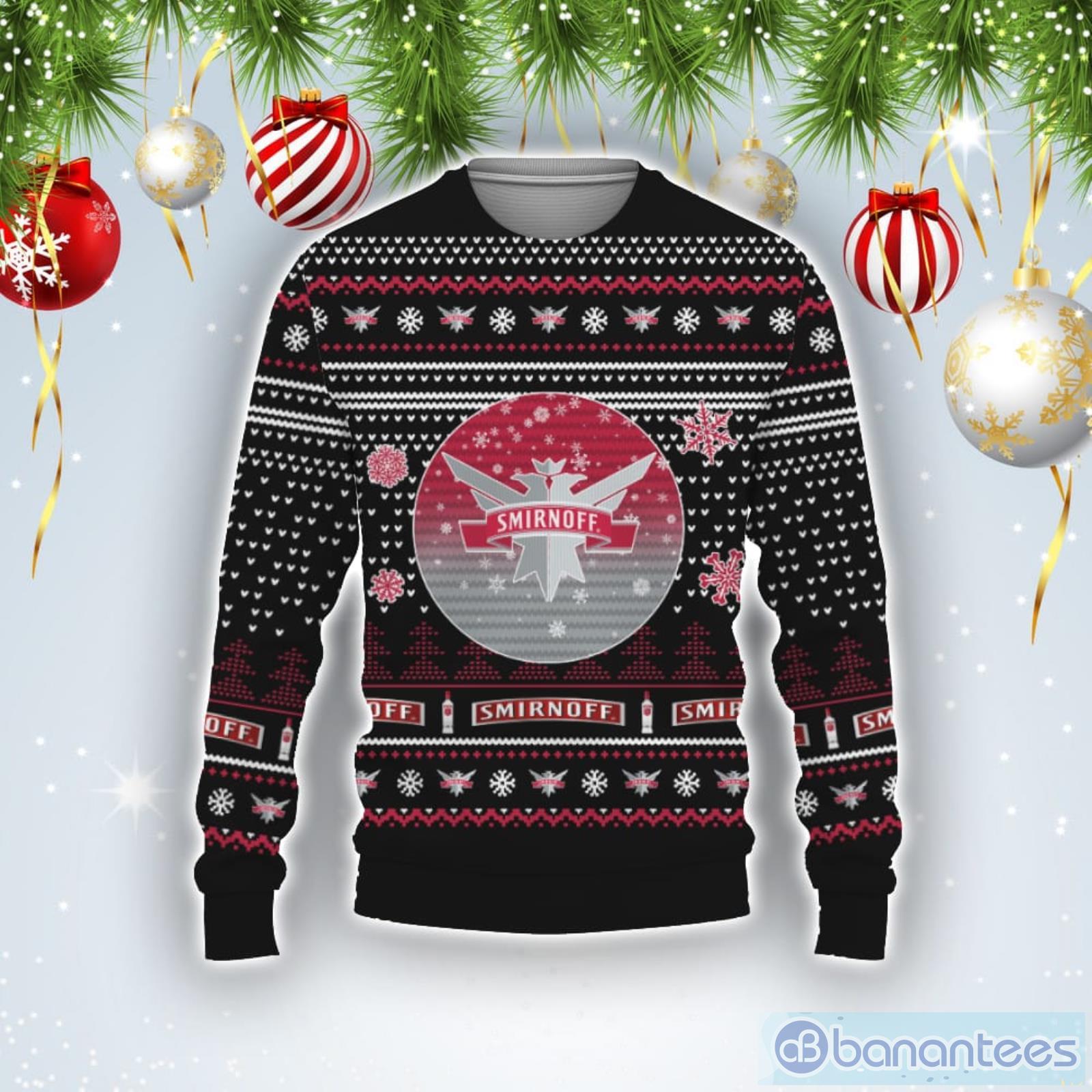 Christmas Gift Smirnoff Beers Ugly Christmas Sweater Product Photo 1