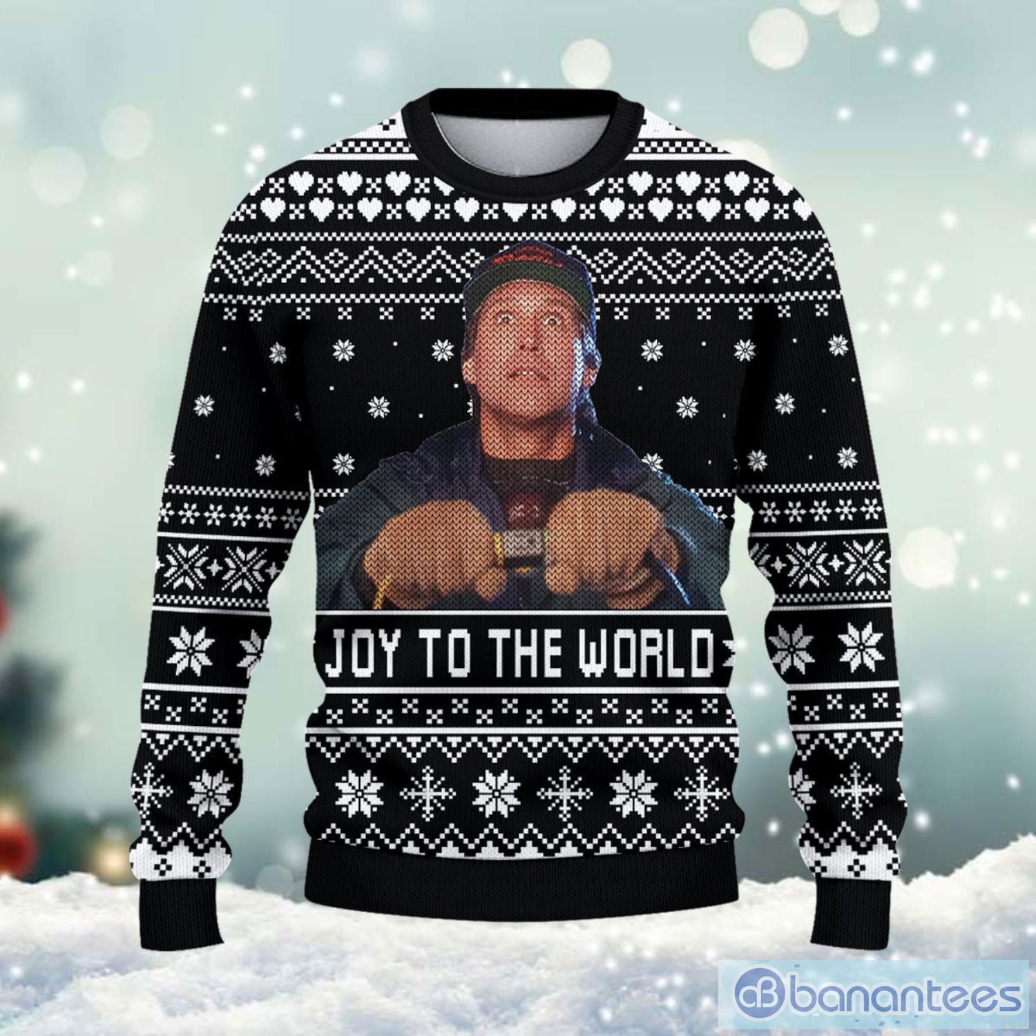 christmas vacation joy to the world christmas national lampoons ugly christmas sweater 1 image Christmas Vacation Joy To The World Christmas National Lampoon's Ugly Christmas Sweater Product Photo