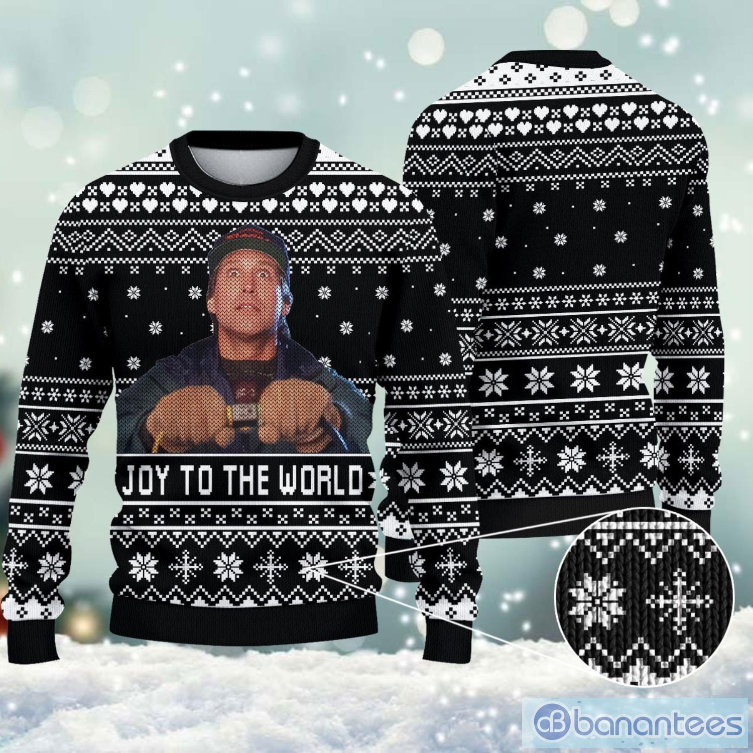 christmas vacation joy to the world christmas national lampoons ugly christmas sweater image Christmas Vacation Joy To The World Christmas National Lampoon's Ugly Christmas Sweater Product Photo 1