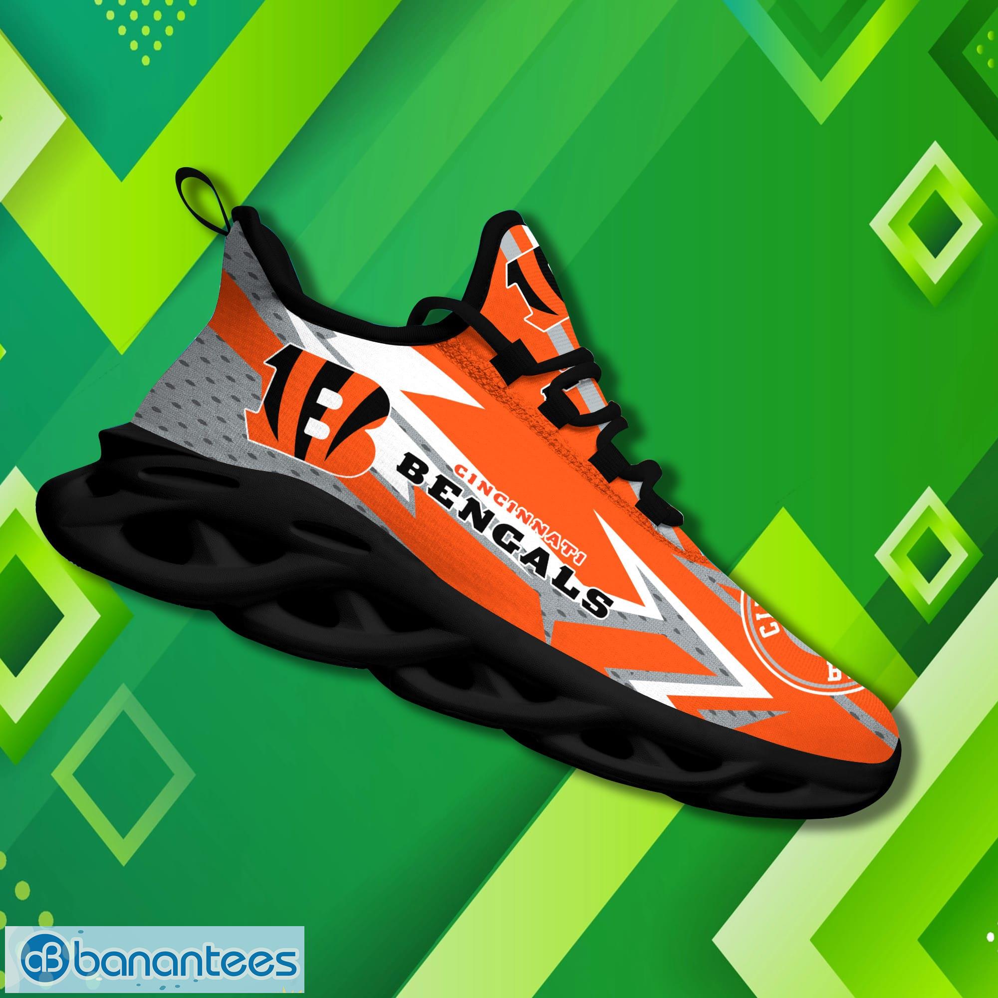 Cincinnati Bengals NFL Men And Women Running Sneakers Ultra Max Soul Shoes  - Freedomdesign