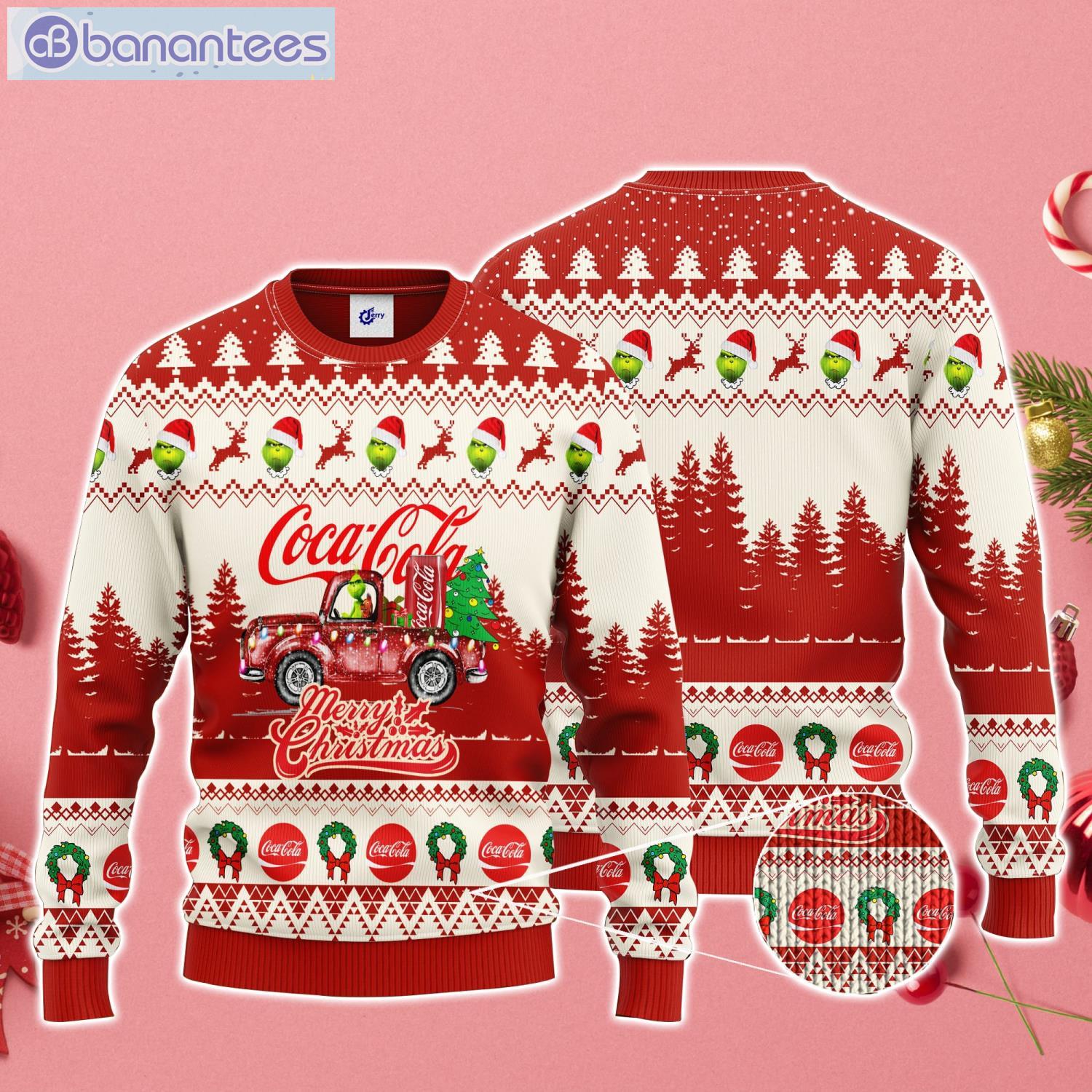 Coca Cola Grinch Merry Christmas Ugly Christmas Sweater Product Photo 1