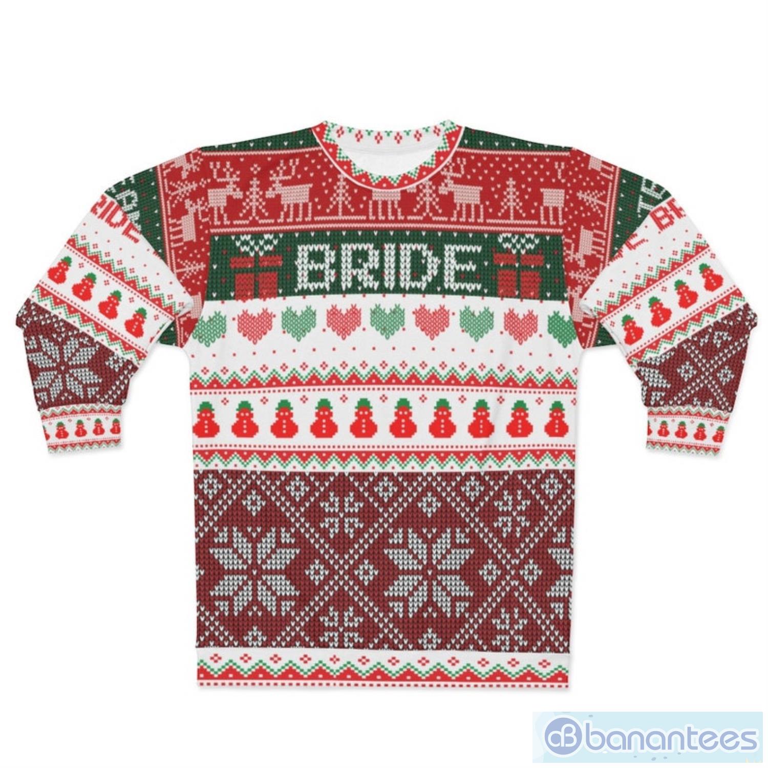 Custom Bride Bridesmaid Ugly Sweater Christmas Product Photo 1