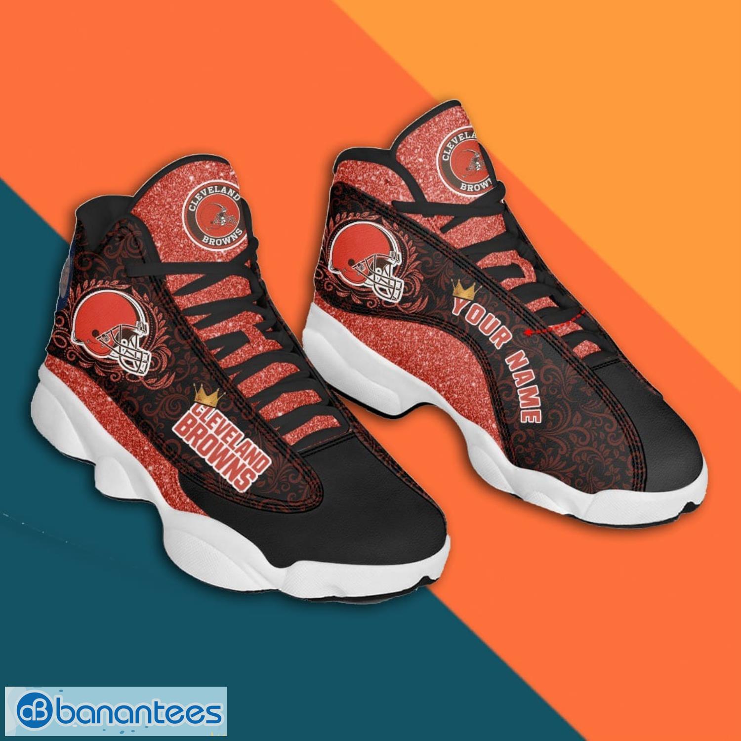 Cleveland Browns Air Jordan 13 Shoes Personalized Name