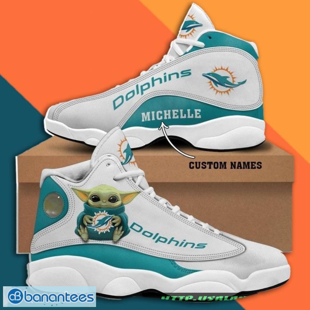 Miami Dolphins NFL Baby Yoda Custom Name And Number