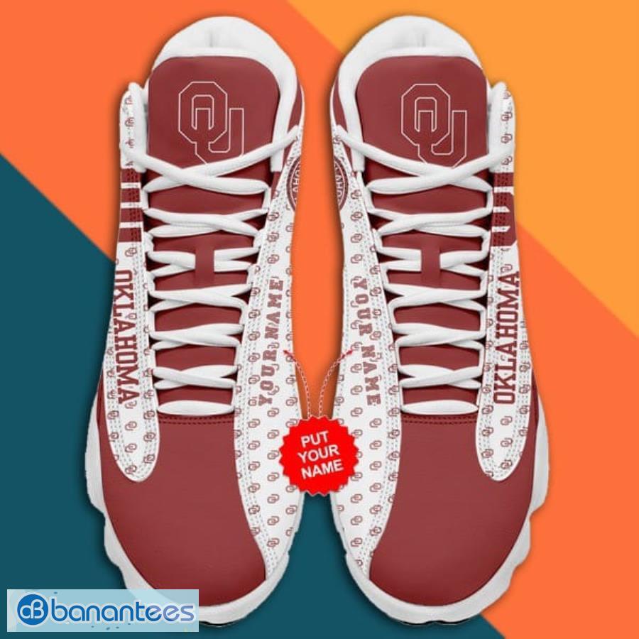 Custom Name Oklahoma Air Jordan 13 Sneaker Shoes