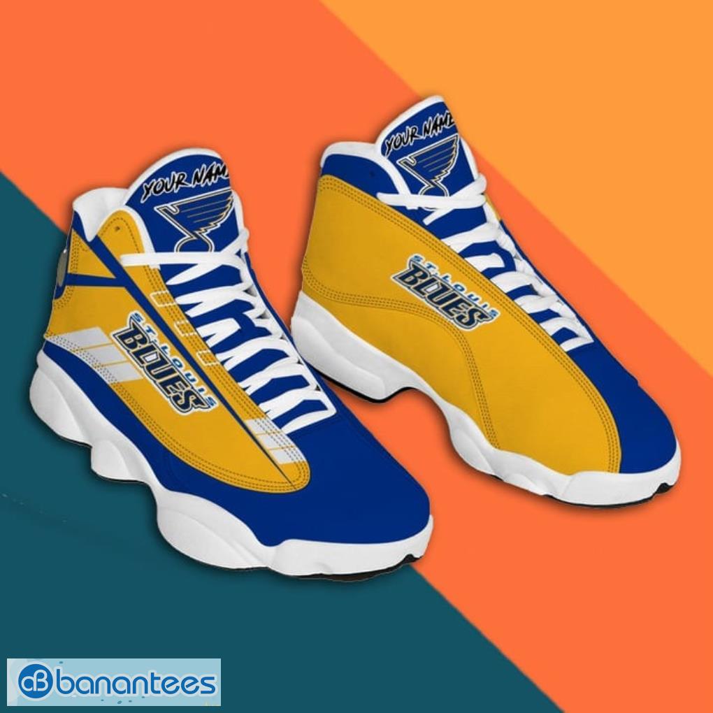 Custom Name St Louis Blues Air Jordan 13 Sneaker Shoes Product Photo 2