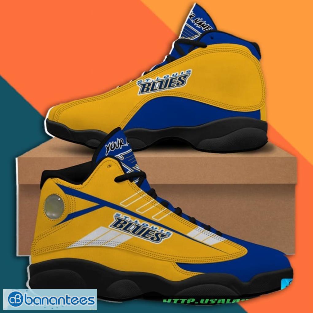 Custom Name St Louis Blues Air Jordan 13 Sneaker Shoes Product Photo 4