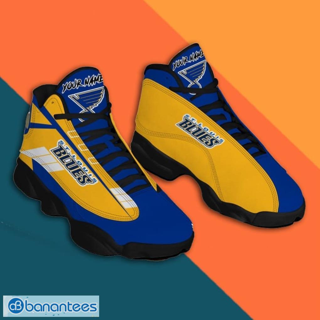 Custom Name St Louis Blues Air Jordan 13 Sneaker Shoes Product Photo 1
