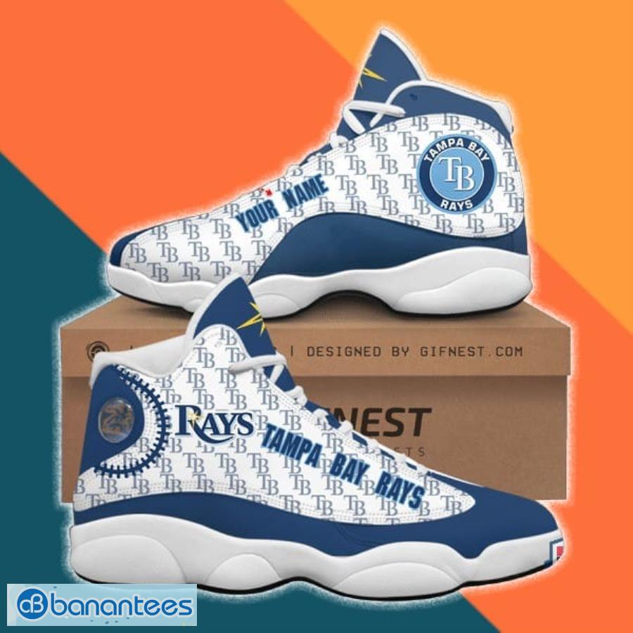 Custom Name Tampa Bay Rays Air Jordan 13 Sneaker Shoes Product Photo 1