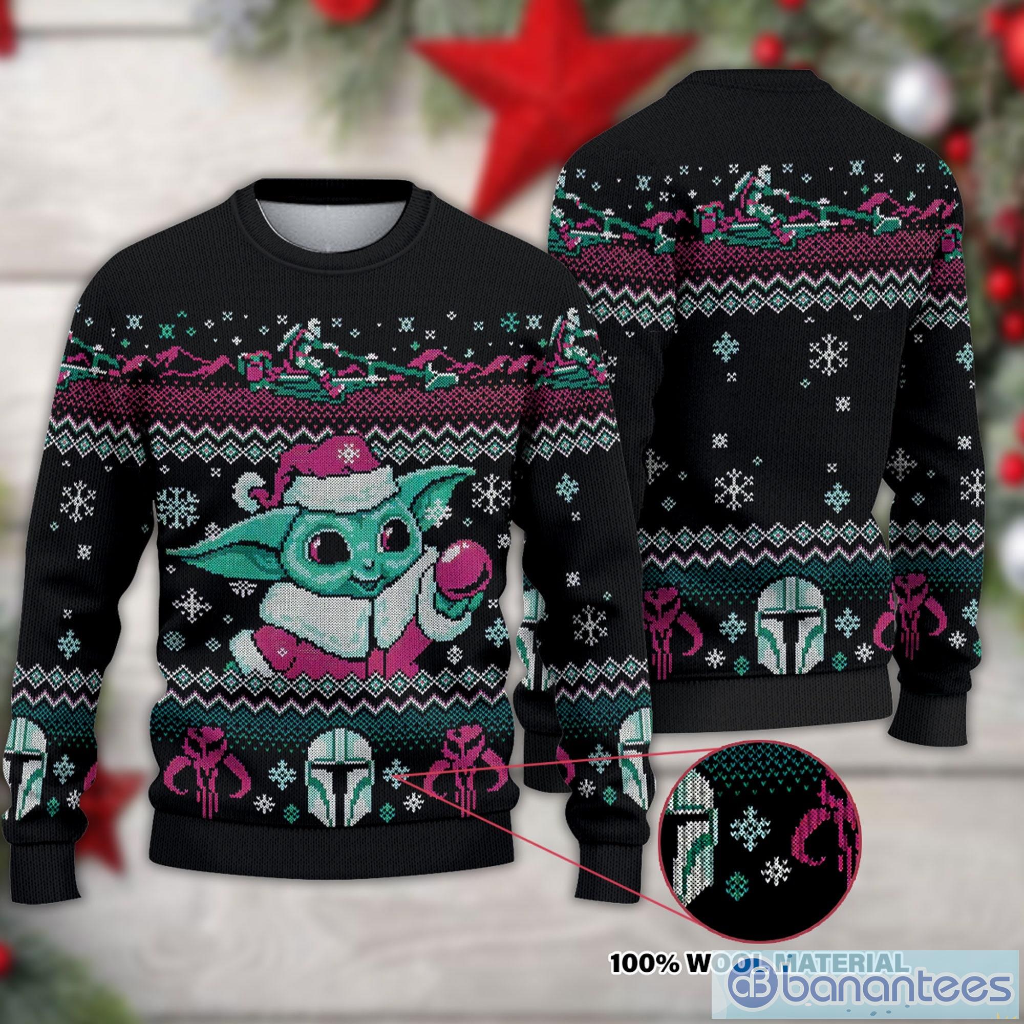 Cute Baby Yoda Christmas Sweater Ugly Christmas Sweater Product Photo 1