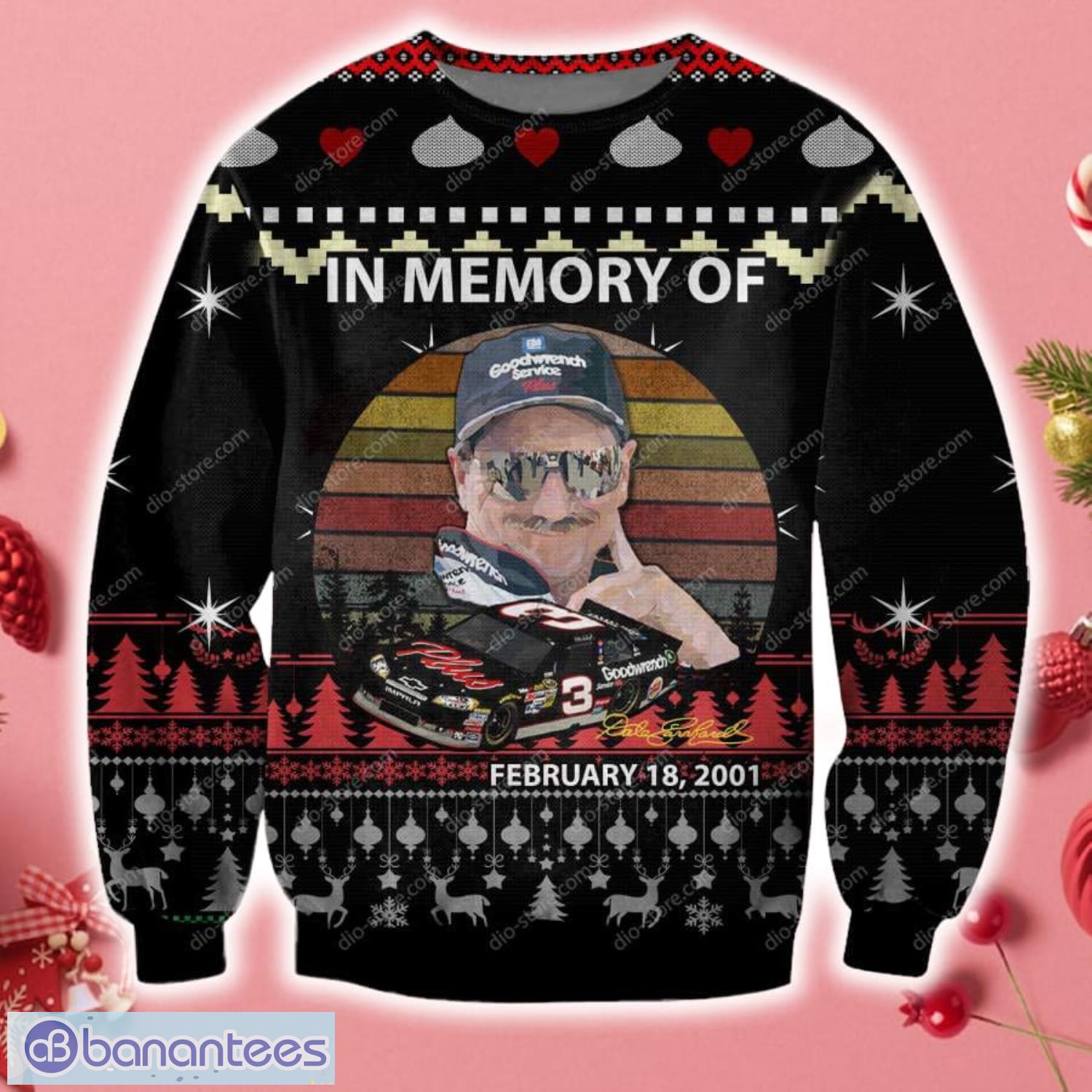 Dale Earnhardt 3D Christmas Knitting Pattern Ugly Sweater Sweatshirt Product Photo 1