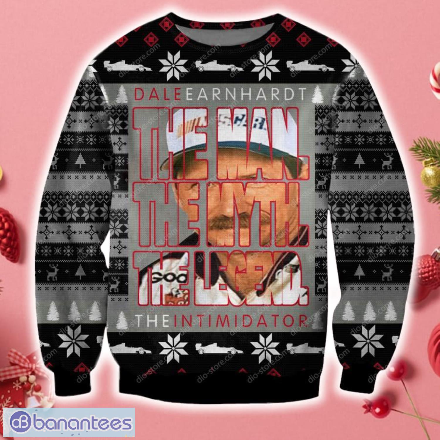 Dale Earnhardt The Man The Myth The Legend Christmas Ugly Sweater Sweatshirt Product Photo 1